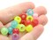 100 9mm Mixed Color Glow in the Dark Plastic Beads Pony Beads